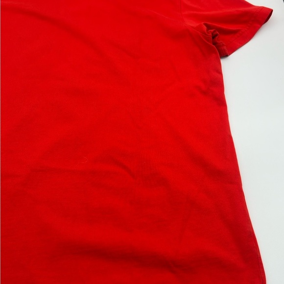 Adidas Reverse Front T-shirt Logo Wrap Red Mens Large 20Wx27L - Picture 6 of 6